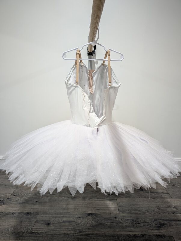 White Sparkle Platter Tutu with Bodice